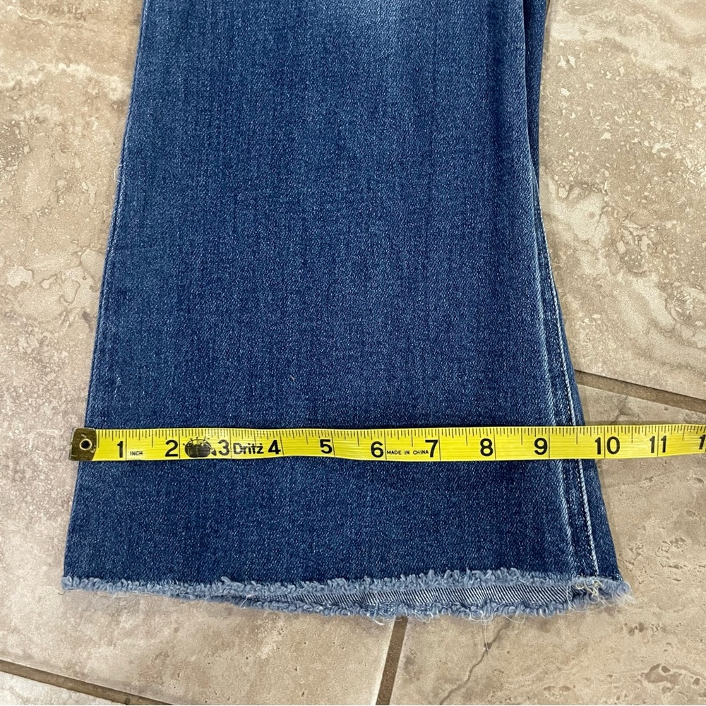 Flying Monkey Super High Rise Detailed Raw Hem Flare Jeans sz 30 - Picture 15 of 15
